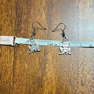 Silver Frog Earrings
